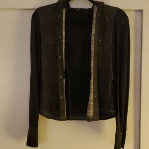 Tenax y Valades hoodie top with plaid vest